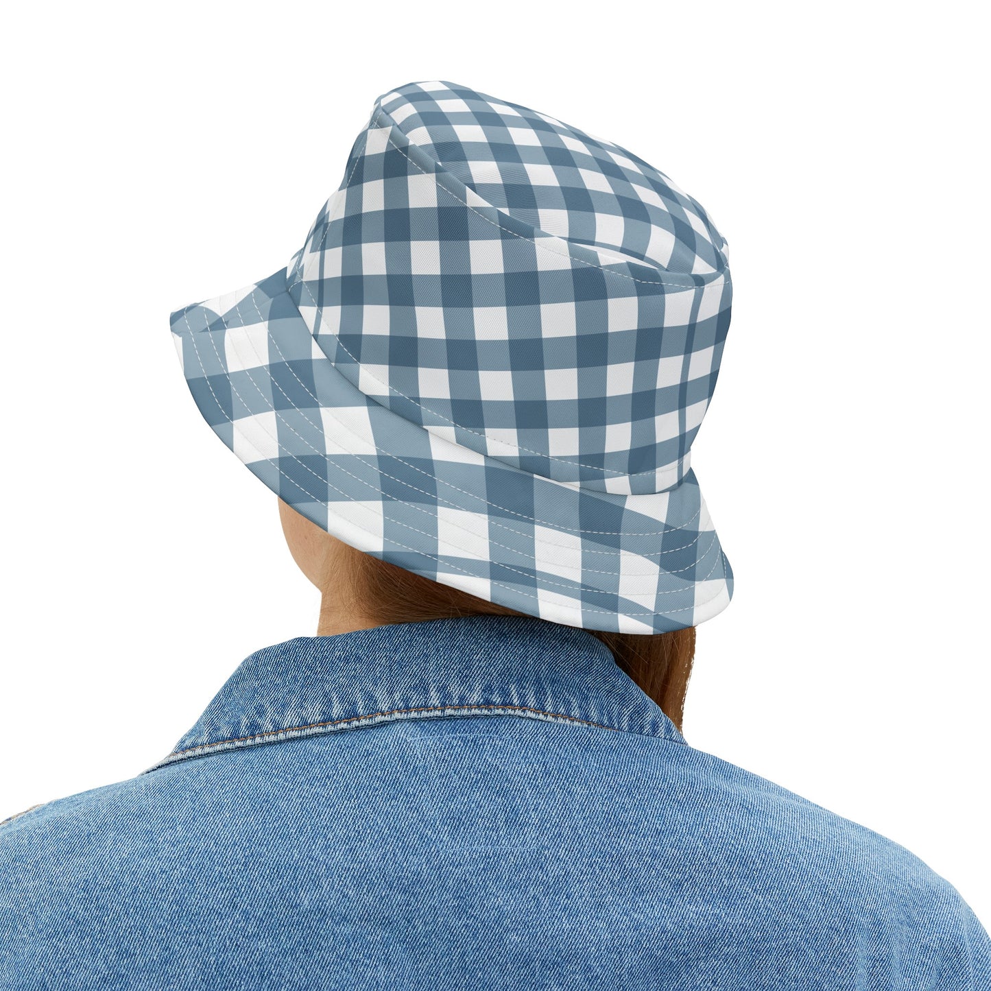 Azure Plaid Bucket Hat
