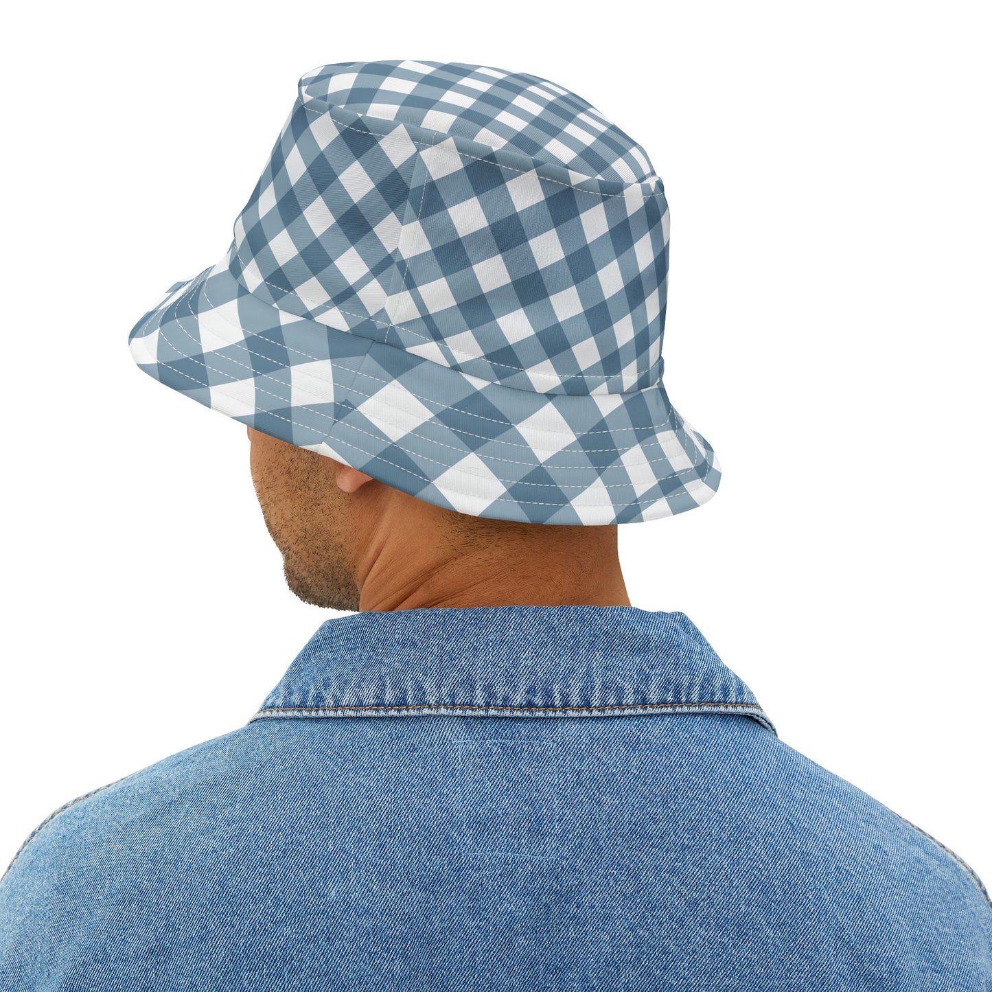 Azure Plaid Bucket Hat