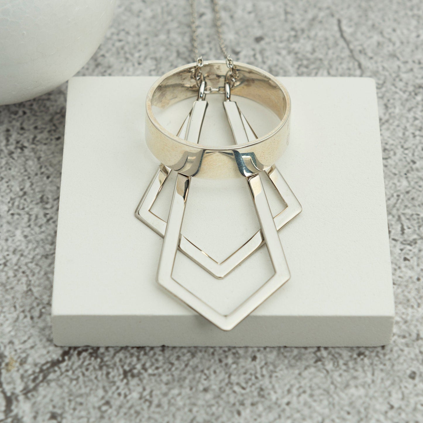 Ring Holder Necklace Geometric